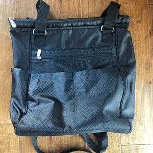 Thirty One Take Two convertible tote diaper bag in black